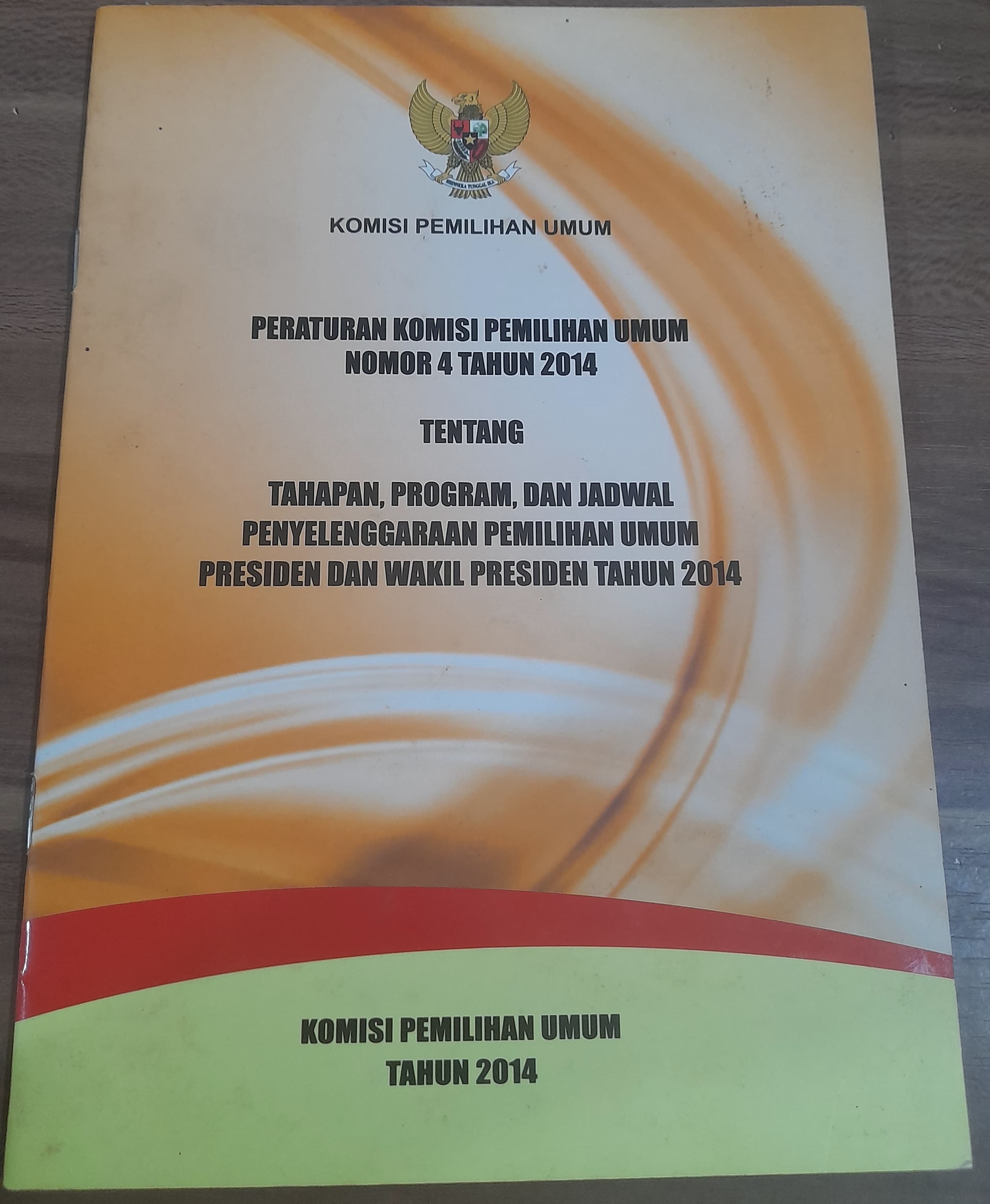 KOMISI  PEMILIHAN UMUM PERATURAN KOMISI PEMILIHAN UMUM NOMOR 4 TAHUN 2017 TENTANG TAHAPAN,PROGRAM,DAN JADWAL PENYELEGGARAAN PEMILIHAN UMUM PRESIDEN DAN WAKIL PRESIDEN TAHUN 2014 